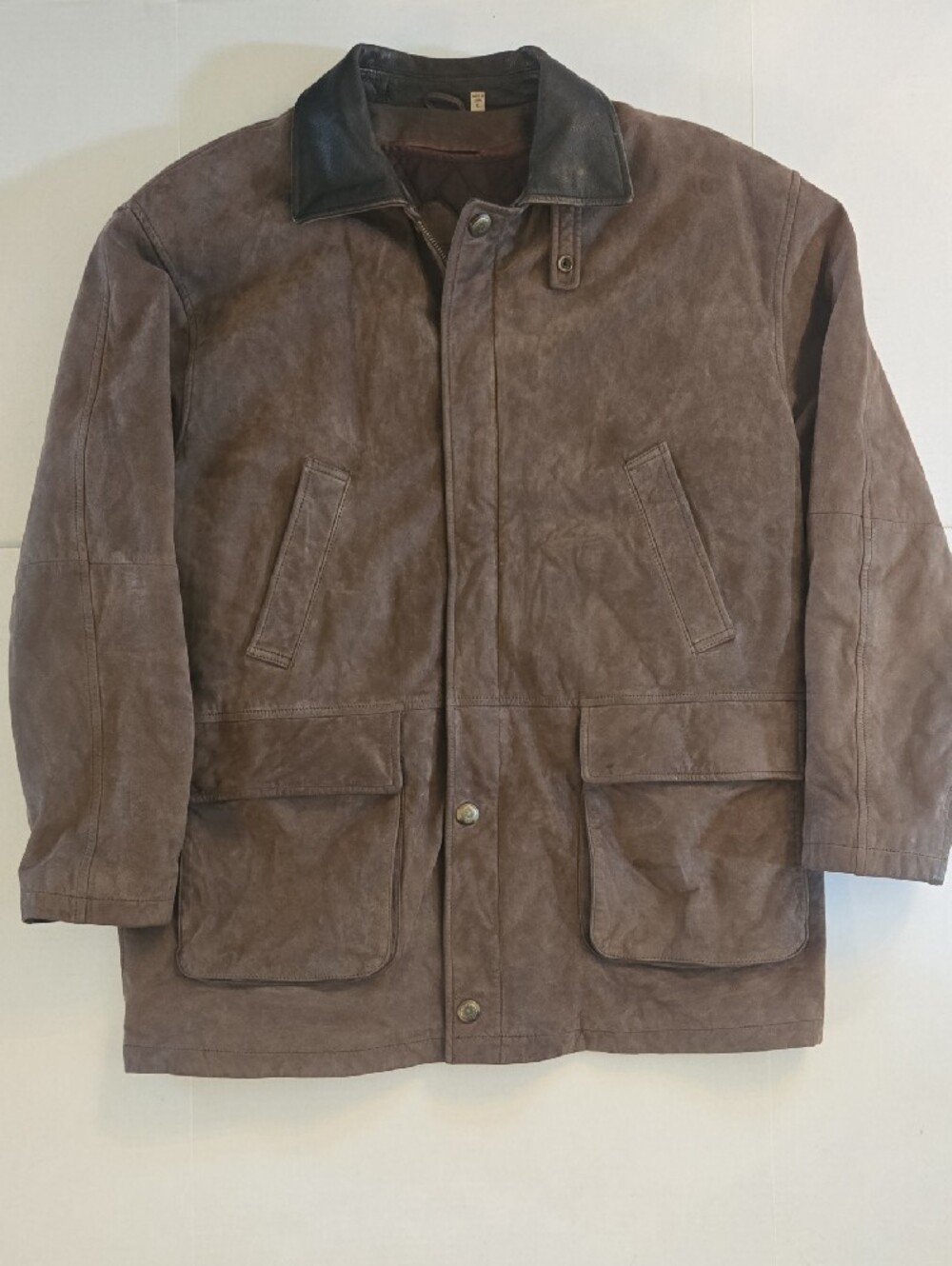 Roundtree & Yorke Genuine Leather Field Barn Jacket Thinsulate Removable Liner